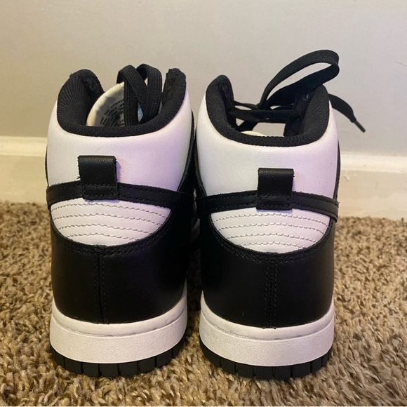 Nike Panda Dunks High Women size 10 Black White Sneakers - Picture 2 of 7